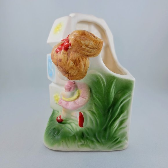 Planter Vintage Relpo Baby Blocks Children Japan #6575 Nursery Flowers Vase - Picture 4 of 11